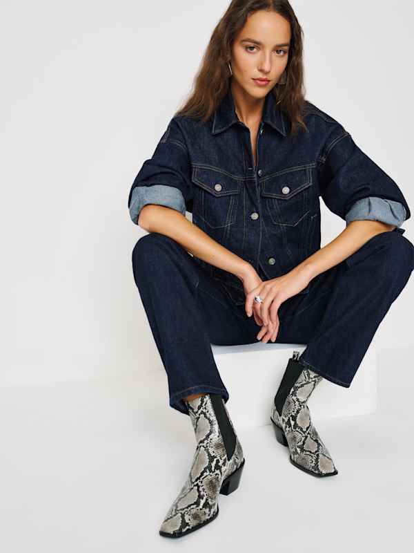 Western Roberta Ankle Boot - Roccia Snake